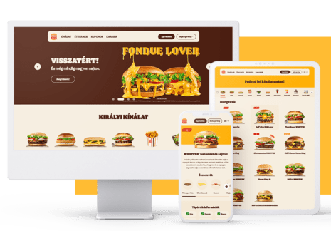 Burger King weboldal újragondolva – Statikus oldalból üzletileg is hatékony platform