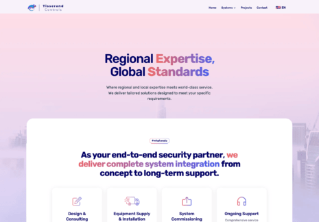 Tisserand Controls weboldal fejlesztés