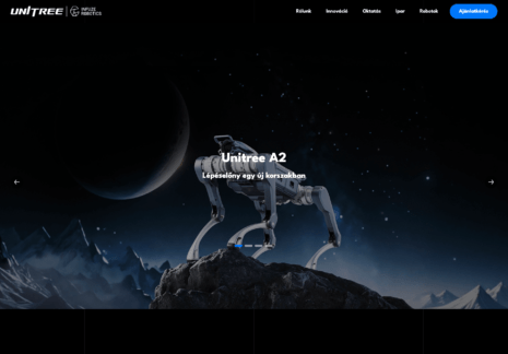 Unitree weboldal fejlesztés