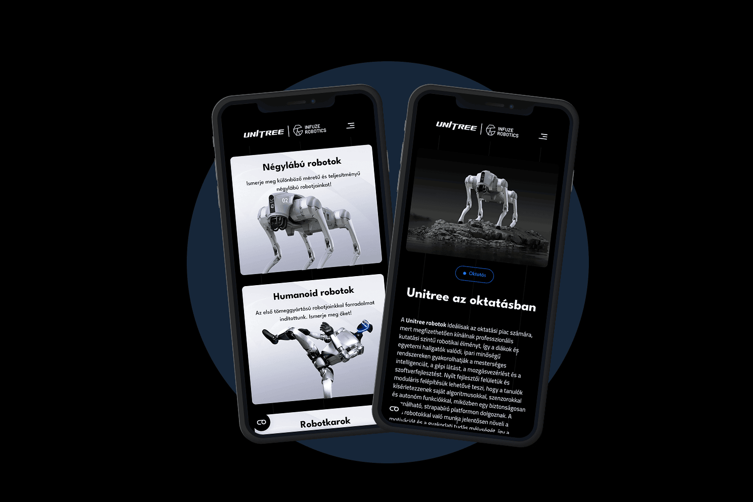 Unitree weboldal fejlesztés