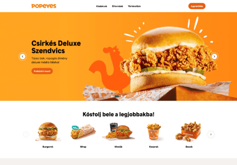 Popeyes brandsite fejlesztés